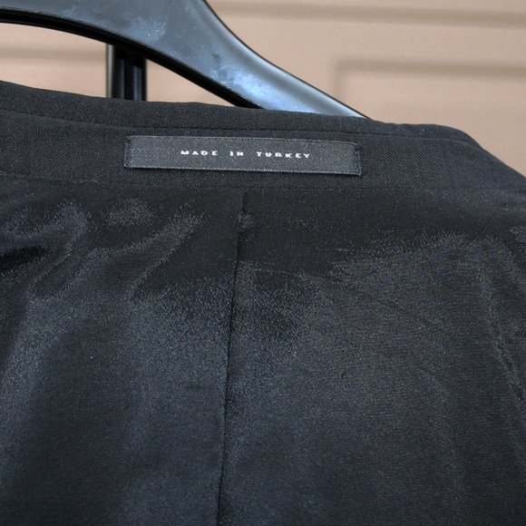Hugo Boss Lanificio Tesse Biella Black Sport Coat Blazer Wool Jacket Size 40R - Picture 10 of 14